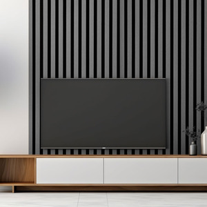 Wooden Slatted 3D Acoustic Wall Panelling by Home Treats