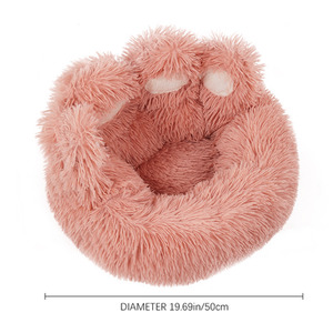 Cozy Bear Paw-Shaped Plush Dog Bed Cat Bed by Livingandhome