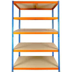 Extra Heavy Duty Racking Shelving 5 Levels - Blue & Orange / 120cm / 60cm by Trade Price Deals