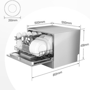 6.5L Freestanding Compact Dishwasher with LED Display by Comfee