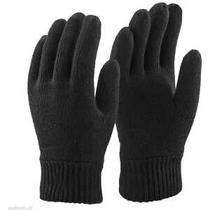 Mens 3M Black Thinsulate Thermal Lined Winter Gloves - Black / M-L by Thinsulate