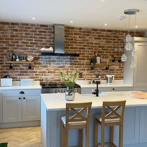 Blend 4 Brick Slips Sample Panel - Red by The Brick Tile Company