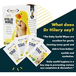 Sensitive Gentle Daily Baby Eyelid Wipes by The Eye Doctor