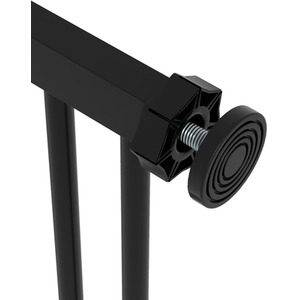 Dog Gate Pressure Fit Pet Safety Barrier - Black / Metal Plastic / 74 - 87 cm by PawHut