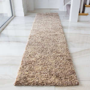 Super Soft Natural Taupe Mottled Shaggy Area Rug by The Rug House