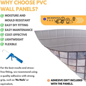 3D Wall Panels (96x48 cm) PVC Cladding Panel Mosaic Tiles Effect by NOVECRAFTO