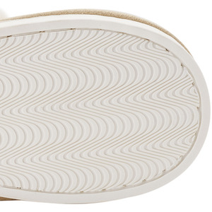 Plush Closed-Toe Slippers with Central Braided Line - Coconut by komore