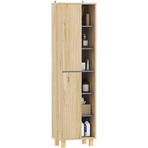 HOMCOM Tall Bathroom Cabinet with 6 Open Compartments and 6 Shelves by HOMCOM