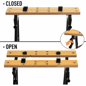 DURHAND 4 in 1 Work Bench - Brown and Black by DURHAND