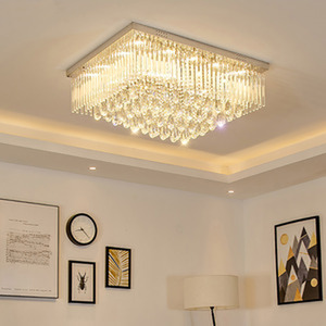 Modern Crystal LED Flush Ceiling Light Chandelier by WDW