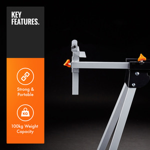 Heavy Duty Mitre Saw Stand - Black by VonHaus