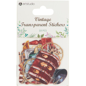Pack of 18 Transparent Stickers - Multicolour / Vintage by Artstudio