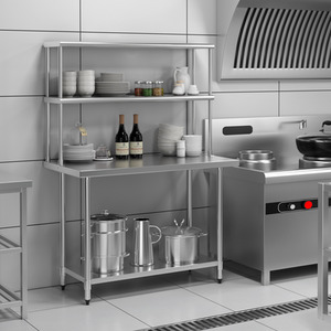 122CM Kitchen Overshelf for Tabletop - Silver by Costway