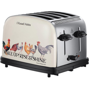 Emma Bridgewater Rise and Shine 4 Slice Toaster - Cream by Russell Hobbs