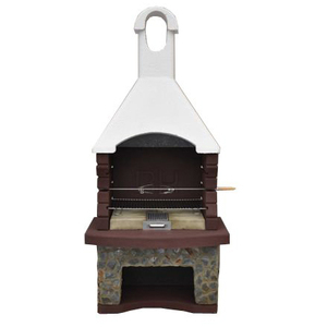 Mussalla Masonry BBQ with Built in Rotisserie - Brown by Callow