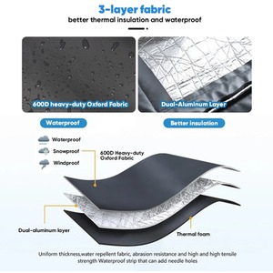 Three-Layer-Waterproof Thermal Hot Tub Cover 2.4m x 2.4m - grey by Castle Hot Tubs