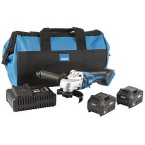 Draper 115mm Grinder Kit 20V - Blue/black by Draper