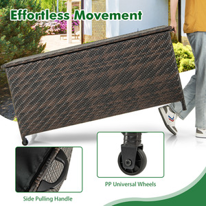 Deck Box Storage Cabinet Container - Brown by GAINOOM