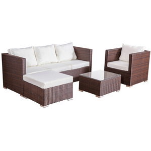 5-Seater Canonbury Rattan Sofa Set - Brown