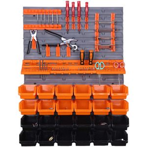 DIY Tool Storage Set with Wall Plates - Black / 45 Piece Set by Groundlevel