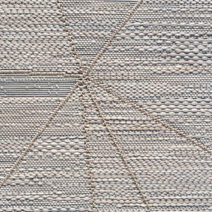 Beige Distressed Textured Flatweave Indoor Outdoor Weatherproof Rug by The Rug House