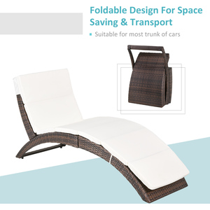 Outsunny Sun Lounger Rattan Hommock by Outsunny