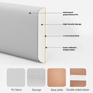 Self Adhesive Padded Wall Panels (60x25cm) Peel and Stick Wall Cushion by NOVECRAFTO