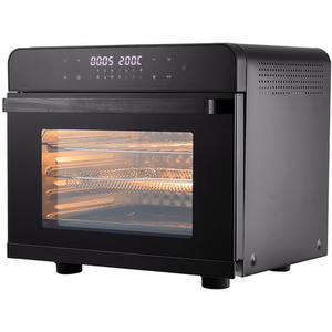 Large Air Fryer Oven with Enamel Baking Tray - Black / Touch Control Panel by Livingandhome