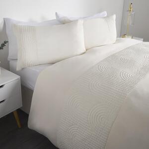 Filled Pinsonic Arches Duvet Cover Set - Neutral / Double by OHS