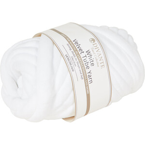 Divante Velvet Tube Yarn - White by Divante