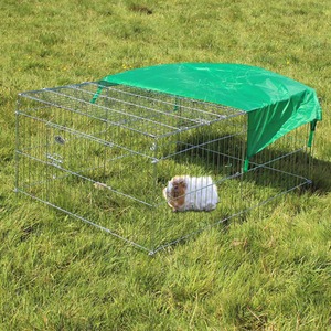 Indoor or Outdoor Metal Pet Enclosure with Sunshade - Silver / 95cm by Easipet