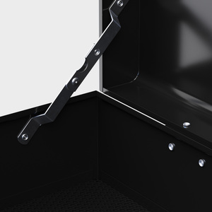 HOMCOM Lockable Metal Tool Chest - Black by HOMCOM