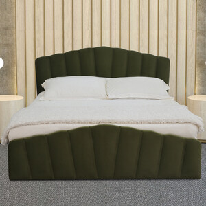 Lottie Ottoman Bed - Green / King