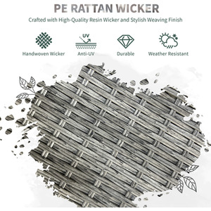 Outsunny 5-Piece Rattan Garden Furniture Set by Outsunny