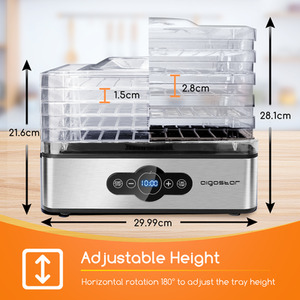 5 Tier Food Dehydrator - grey by Aigostar