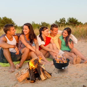 Portable BBQ Grill Small Barbecue - Black