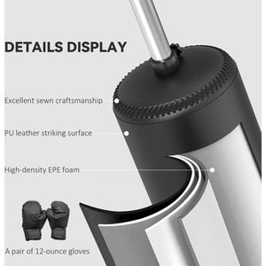 HOMCOM Freestanding Boxing Bag - Black by HOMCOM