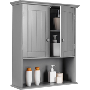 Costway Bathroom Storage Cabinet-Gray - Gray by Costway