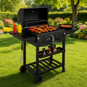 Campfire Charcoal Barbecue Smoker Grill - Black by Campfire