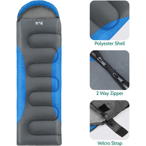 Alpine 250 GSM Sleeping Bag - Blue by Trail