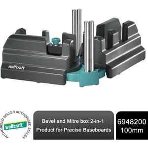 wolfcraft Bevel & Mitre Box - 100mm / 10cm by wolfcraft