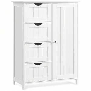 VASAGLE Bathroom Storage Cabinet with 4 Drawers - White by VASAGLE