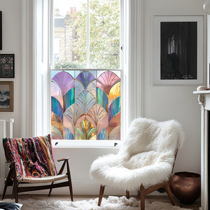 Petina Art Deco Stained Glass Privacy Window Film by Creative Printing Solutions