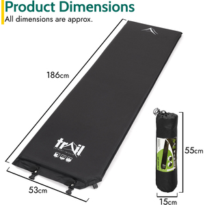 Single Self Inflate Camping Mat 5cm by Trail