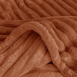 Snug Soft Chunky Ribbed Cord Plush Throw Blanket by Velosso