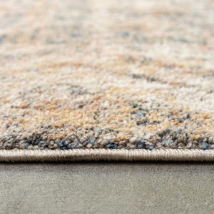 Beige Multicolour Distressed Diamond Living Area Rug by The Rug House