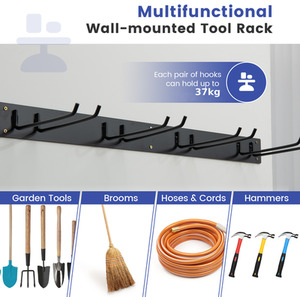 Garage Tool Storage Rack - Black by Costway