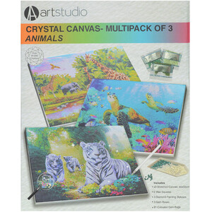 Pack of 3 Diamond Painting Animal Canvas by artstudio