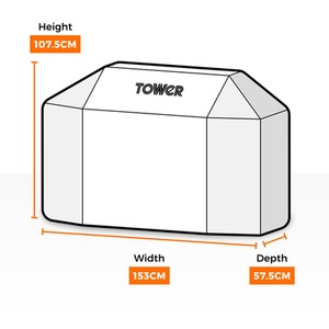 4 Burner Gas BBQ Cover - Black by Tower