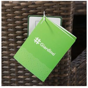 Arizona Round Rattan Patio Dining Set - Brown / 11 by Giardino